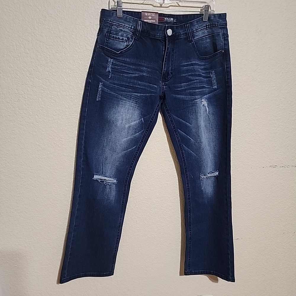 XIOS Denim Jeans Men's Size W34xL30 Straight Distressed